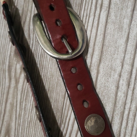 Native American coin deteil brown woman belt - Picture 5 of 6